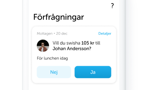 Bildexempel Swish Förfrågan